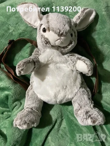 Френска детска плюшена раница зайче, снимка 4 - Раници - 49007401