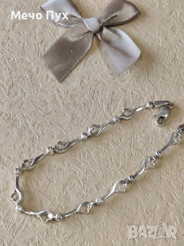 Сребърна гривна (334), снимка 7 - Гривни - 52456224