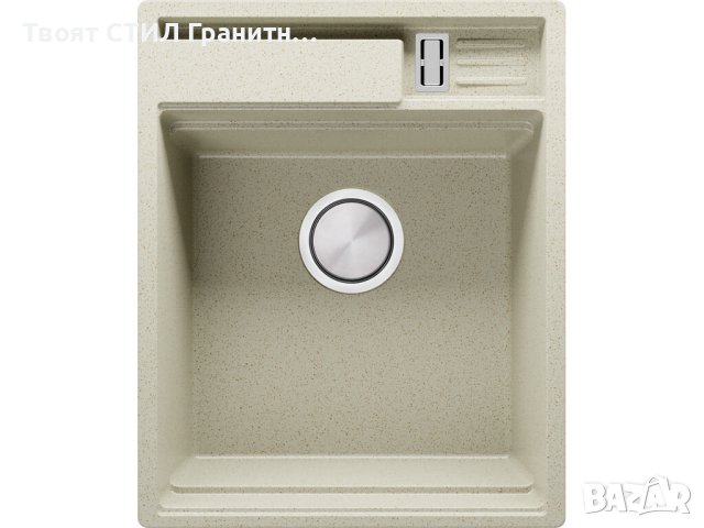 Кухненска Мивка от гранит модел Осло 45 Премиум 430 x 530 мм Бежова, снимка 2 - Мивки - 41875431