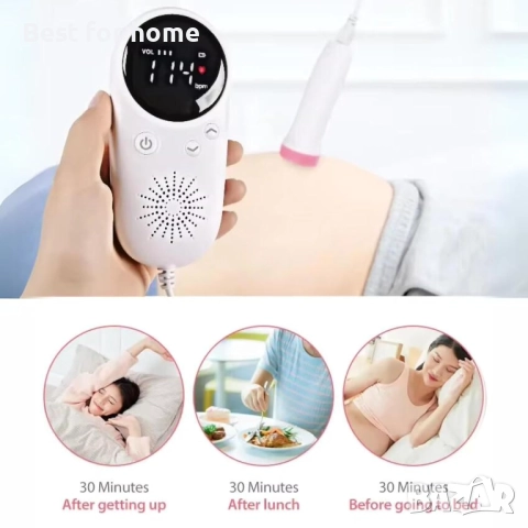 Aika Mini фетален доплеров сърдечен монитор, ултразвуково устройство за бременност, снимка 3 - Други - 51512310