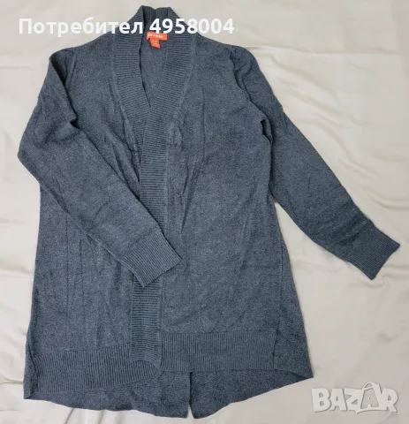 Дамска сива плетена жилетка с дълъг ръкав Joe Fresh, размер M, снимка 3 - Блузи с дълъг ръкав и пуловери - 56208757