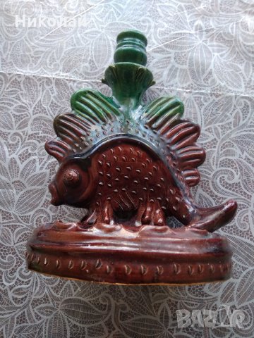 Красив керамичен свещник, снимка 1