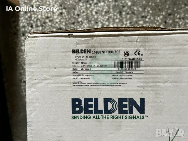 LAN кабел Belden 1583E Cat. 5е, снимка 2 - Кабели и адаптери - 53575437