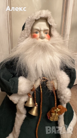 Порцеланов стар голям Дядо Мраз– връх за елха.