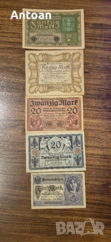 Германски марки 1904 - 1923, снимка 6 - Нумизматика и бонистика - 52939245