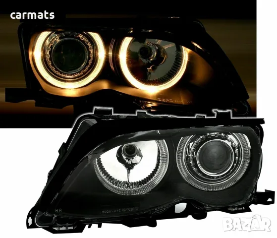 Кристални фарове ANGEL EYES за BMW 3 Серия E46 (2001-2005) - черни - седан