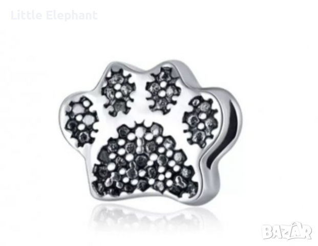 Сребърен елемент,колекция"Animals-лапичка"/нов, снимка 1