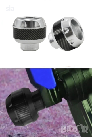 Краш бар за мотоциклет, Краш тапи за мотор, алуминий, сив цвят, снимка 4 - Части - 44756486