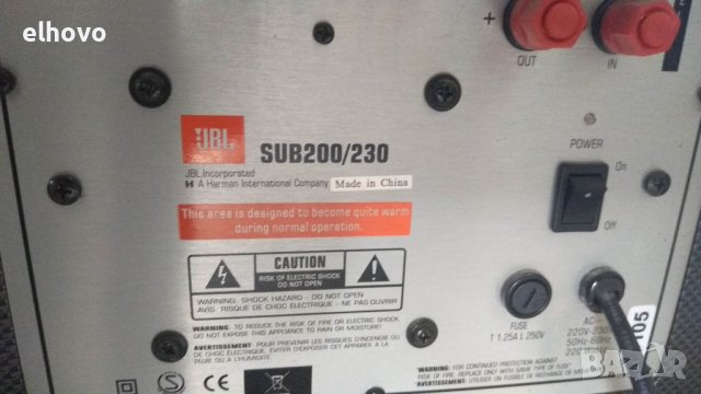 Субуфер JBL SUB200/230, снимка 8 - Тонколони - 40515780