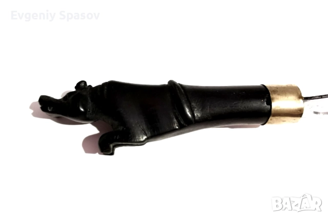 Отварачка от Абанос Ръчна Резба Фигурка Хипопотам, снимка 7 - Антикварни и старинни предмети - 51949360