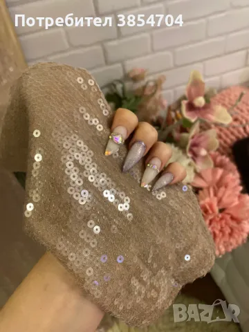 Рокля с пайети*S*Nude sequined dress 16Arlington, снимка 5 - Рокли - 48105730