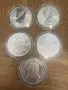 Лот инвестиционни сребърни монети по 1oz 9999 , снимка 6