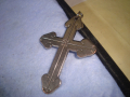 ВИНТИДЖ СРЕБРИСТ НАГРЪДЕН СТАР АРТ КРЪСТ 17581, снимка 5
