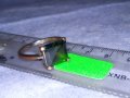 СТАР СКЪПОЦЕНЕН МЕДЕН ПРЪСТЕН с РЯДЪК ЮВЕЛИРНО ФАСЕТИРАН КРАСИВ КАМЪК СИНЬО-ЗЕЛЕН ОЛИВИН 37005, снимка 6