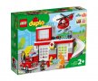 LEGO® DUPLO® Town 10970 - Пожарна команда и хеликоптер, снимка 1 - Конструктори - 38927890