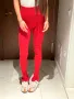 Нов уникален секси висока талия червен спортен елегантен панталон рипс рипсен Alice Evis , снимка 12