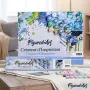 Комплект за рисуване по номера Сини цветя- Орхидея, Figured'Art, 40 х 50 см, снимка 3