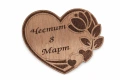 Персонализирана дървена картичка за 8 март (14×9.5 см) – лазер гравиране, снимка 1
