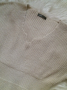 ИЗКЛЮЧИТЕЛНО КРАСИВА пухкава и мека блуза в бежово еластично плетиво с остро деколте , снимка 2