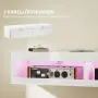 ТВ шкаф HOMCOM, нисък стенен шкаф за телевизор с RGB LED осветление в 16 цвята,, снимка 3