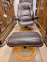 фотьойл, кресло от естествена кожа със зони за релакс , снимка 4