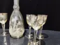 ретро кристални чаши за ракия с гарафа , снимка 9