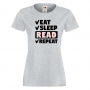Дамска тениска Read,Eat,Sleep,Peker,Anime,Repeat,Ядене,Повторение,, снимка 4