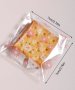 50 бр Прозрачни розово бели маргаритки цветя опаковъчни пликчета торбички за дребни сладки подаръци, снимка 2