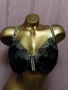Ulla Popken 110 D Черен сутиен с бродерия , снимка 6