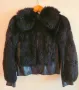 Елегантно дамско палто с пух и кожа,размер С , снимка 1