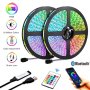 RGB LED лента, 10 м Bluetooth/Дистанционно управление, многоцветна, снимка 1