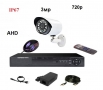Комплект AHD 4ch DVR + AHD камера матрица Sony CCD 3MP 720p + кабел + захранване, снимка 1 - Комплекти за видеонаблюдение - 36111778