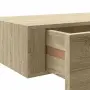 vidaXL Стенен рафт с чекмедже, дъб, 40x23,5x10 см, МДФ, снимка 10
