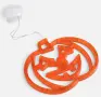 Halloween висяща тиква с 16 оранжеви LED светлини – 20x18 cm, снимка 1