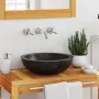 vidaXL Мивка, 40x12 см, мрамор, черна, снимка 2
