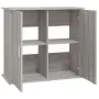 vidaXL Поставка за аквариум, сив сонома, 81x36x73 см, инженерно дърво, снимка 6