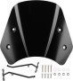 Windshield за Leoncino 500，Алуминиева сплав + PC(черен) НОВО
