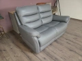 Сив кожен диван двойка La-z-boy, снимка 5