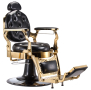 Бръснарски стол Ancest Oro - черен, снимка 1 - Бръснарски столове - 44601701