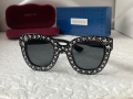 Gucci дамски слънчеви очила с камъни тип котка, снимка 3