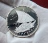 Юбилейна сребърна монета 1 унция 1 Pa'anga - Tāufaʻahau Tupou IV Catamaran, снимка 2