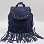 Велурена дамска раница с ресни и метални нитове – бохо стил и практичност, снимка 7