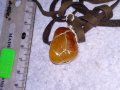 КРАСИВ ВИНТИДЖ - АРТ МЕДАЛЬОН НАТУРАЛЕН КАМЪК КАРНЕОЛ с ШНУРЧЕ от ВЕЛУР 21231, снимка 9