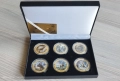 Монети 6 броя динозаври, 24к златно покритие , снимка 1