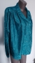 Дамска риза тип туника от пясъчна коприна с прилеп ръкав / голям размер 