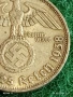 Сребърна монета 2 райхсмарки 1938г. Германия Трети Райх с Свастика за КОЛЕКЦИОНЕРИ 50058, снимка 4