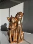 Котки, артистична статуетка в златисто, снимка 2