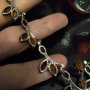 Авторска сребърна гривна с естествен кехлибар  , снимка 6