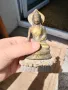 Стара бронзова статуетка върху кост, снимка 9