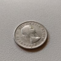 10 цента 1953 Канада - Сребро, снимка 2 - Нумизматика и бонистика - 38842102